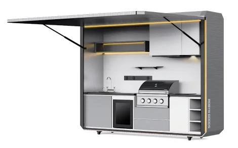 Cut-corner & Door-opening Outdoor Kitchen high quality